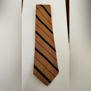 Lauren Ralph Lauren Tie - gold with navy and red stripes
